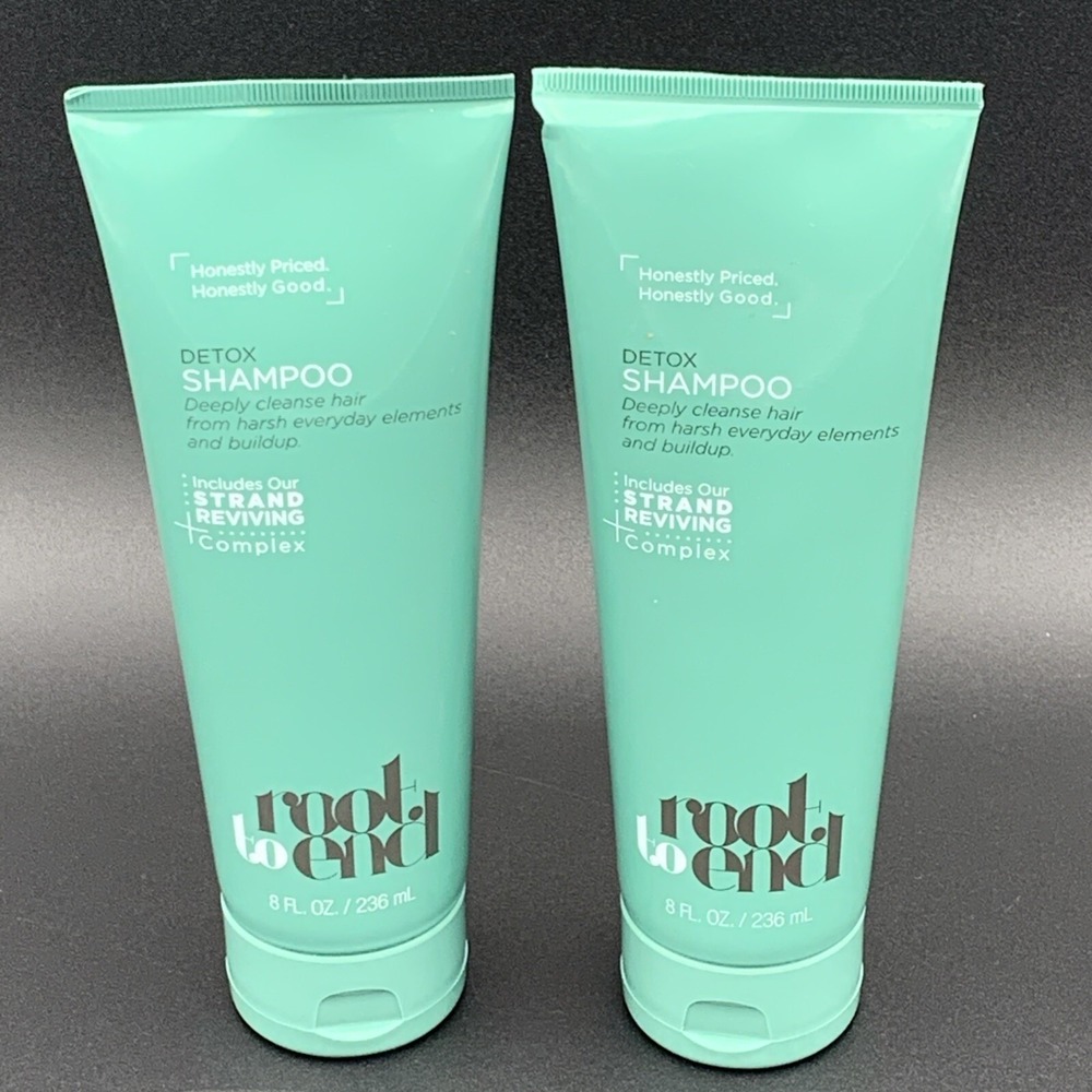Root to End Detox Shampoo Strand Reviving‎ Complex 8oz Each Lot of 2 New